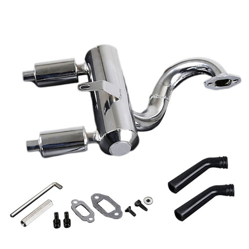 For 1/5 HPI Losi 5ive T 23-36cc NEW Double Tuned Exhaust Pipe expansion chamber - Picture 6 of 10