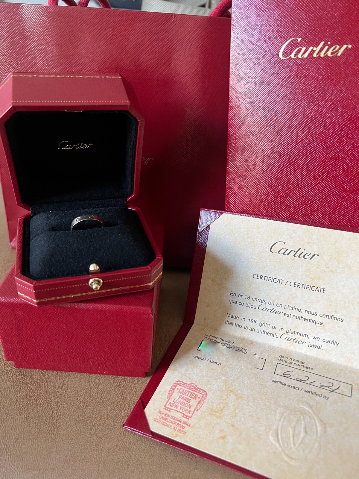 Cartier Love Wedding Band Ring Size 51 in 18K Gold-image