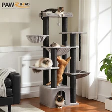 PAWZ Road 67" Heavy Duty Cat Tree Large Cat Tower with 13 Scratching Post (φ4.3)