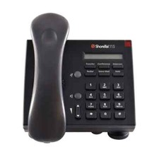 Teléfono negro ShoreTel 115 IP