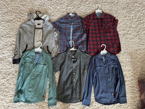 Mixed Clothes Lot of 15 Pieces Boy Size 8, 10,S, M Janie Jack, 7 For All Mankind - Picture 2 of 14