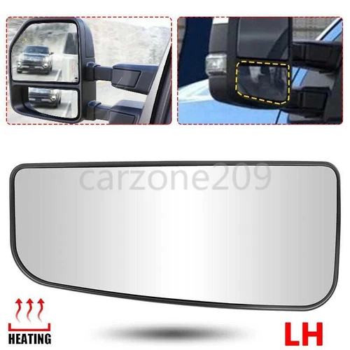 Left Driver Side Glass Mirror For Heated Ford Super F250 Duty F350 2017-2022