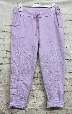 Moonshine Fashion Stretch Hose Jogpants Freizeit 44 46 48 Übergrösse Neu lila - Bild 1 von 4