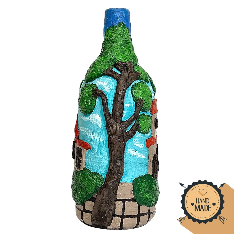Nature Themed House Decorative Bottle Vase Bottle , handmade vase - Image 4 of 4