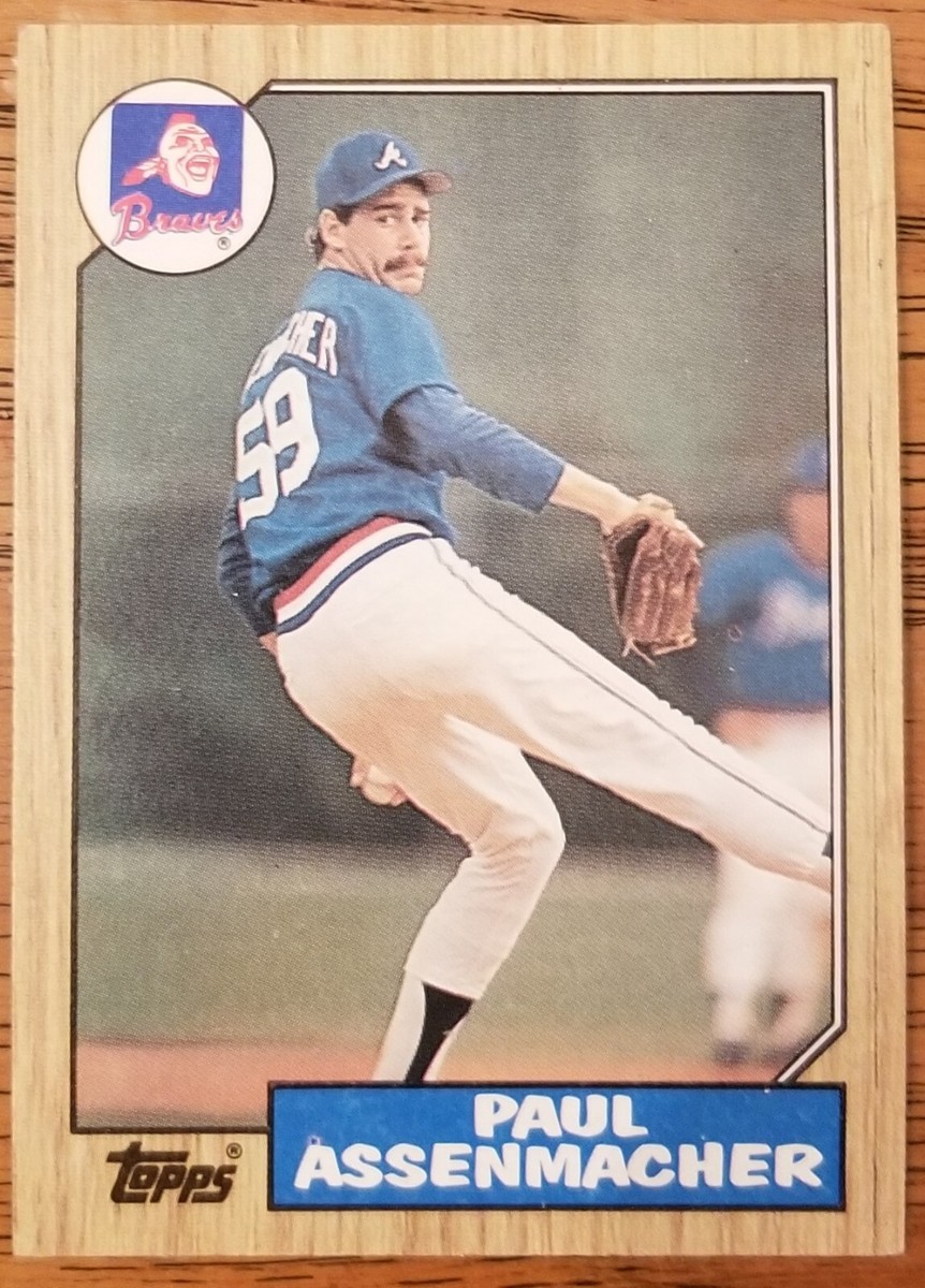 1987 Topps Baseball Card #132 Paul Assenmacher Atlanta Braves MT