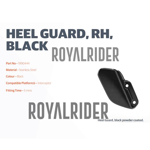 Fits Royal Enfield "HEEL GUARD RH" BLACK For INTERCEPTOR 650 - Picture 2 of 16