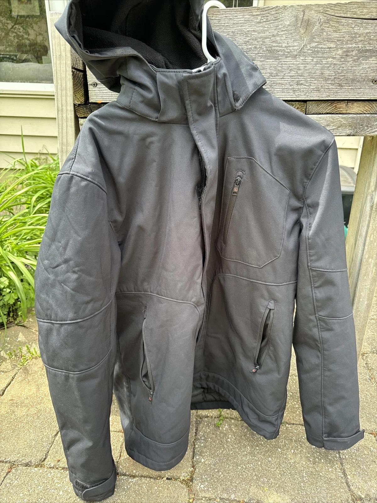 Hawke & Co Men's Black Performance Sport Softshell Full Zip Up Jacket Size M