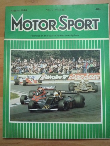 MOTOR SPORT AUG 1978 Cosworth V8 tuning specialists Ford Capri 3000S Golf Diesel