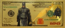 $100  Batman DC Comics Novelty 24K Gold Foil Plated Note Bill GFN61