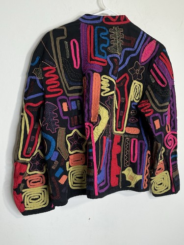 Chicos Knopf Mixed Media Multi Kunstdruck Bluse Shirt Damen 2 US L (13) - Bild 8 von 10