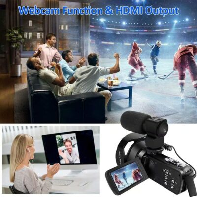 4K Video Camera Ultra HD Camcorder 48.0MP IR Night Vision Digital