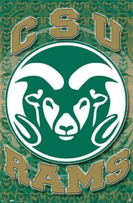 Colorado State University CSU RAMS Official NCAA Team Logo 22x34 Wall POSTER