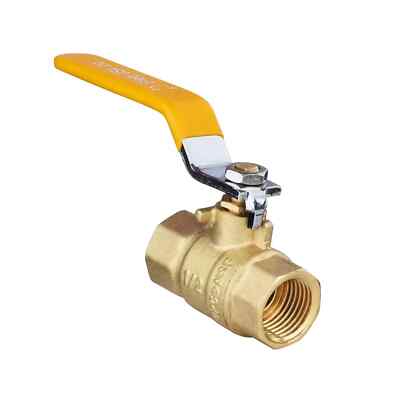 Brass Ball Valve FIP Threaded Yellow 3/4''or 1/2'' Female Full Port 600WOG NPT