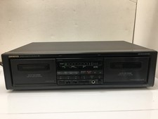 Onkyo TA-RW313 Stereo Dual Cassette Tape Deck Recorder High Speed Dubbing WORKS