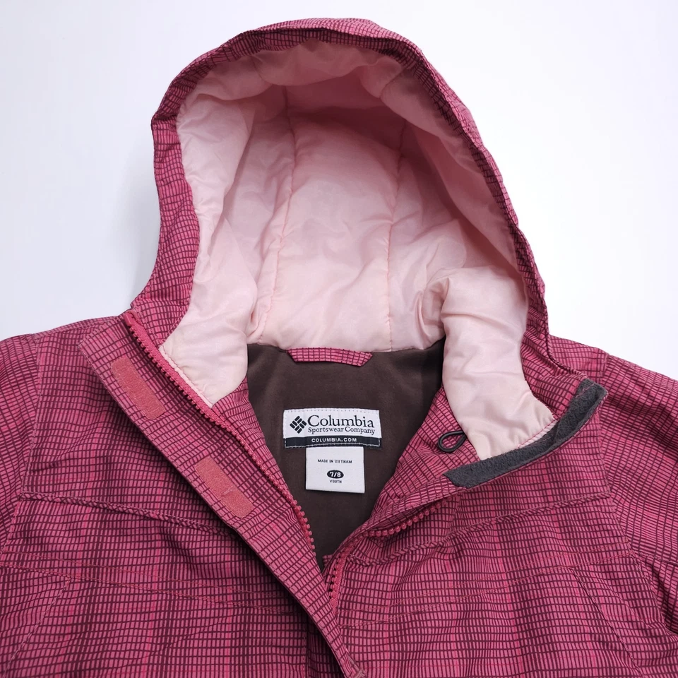 Columbia Pink Jacket Girls Size 7/8 Ski Snowboard With Hood - Image 3 of 4