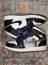 Jordan 1 Mid Size 7y White Black Lenticular S...