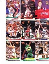 VINTAGE FLEER ULTRA BASKETBALL 9 CARD LOT- MICHAEL JORDAN + SCOTTIE PIPPEN +SHAQ