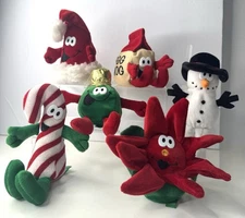 Vintage Eckerd Merry Beans Set Of 6 Christmas Plush Bean Bags