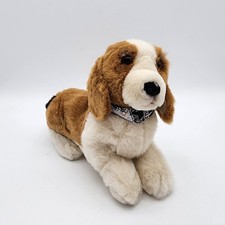Dakin Boomer Dog Plush 9" Beagle Brown White Barks Orange Eyes Huggables Vintage