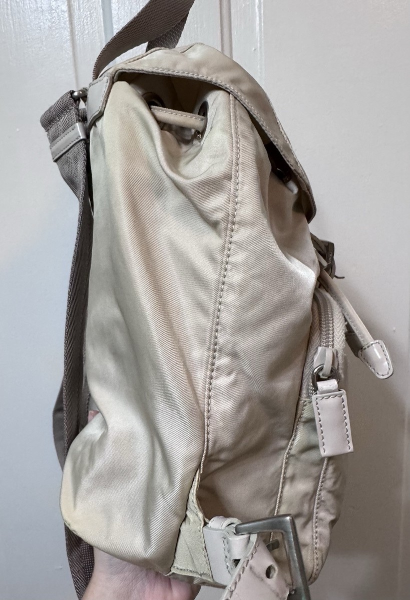 Auth Vintage Prada Cream Ivory Nylon Backpack Mini | eBay display picture 2