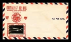 US COVER AIR MAIL 6C FIRST DAY UNSERVICED CROSBY PHOTO CACHET UNSEALED