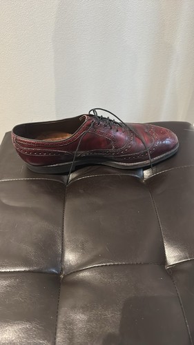 Allen Edmonds Lloyd Budapester Oxford elegante Herrenschuhe Größe 9 C weinrot hergestellt in den USA - Bild 5 von 7