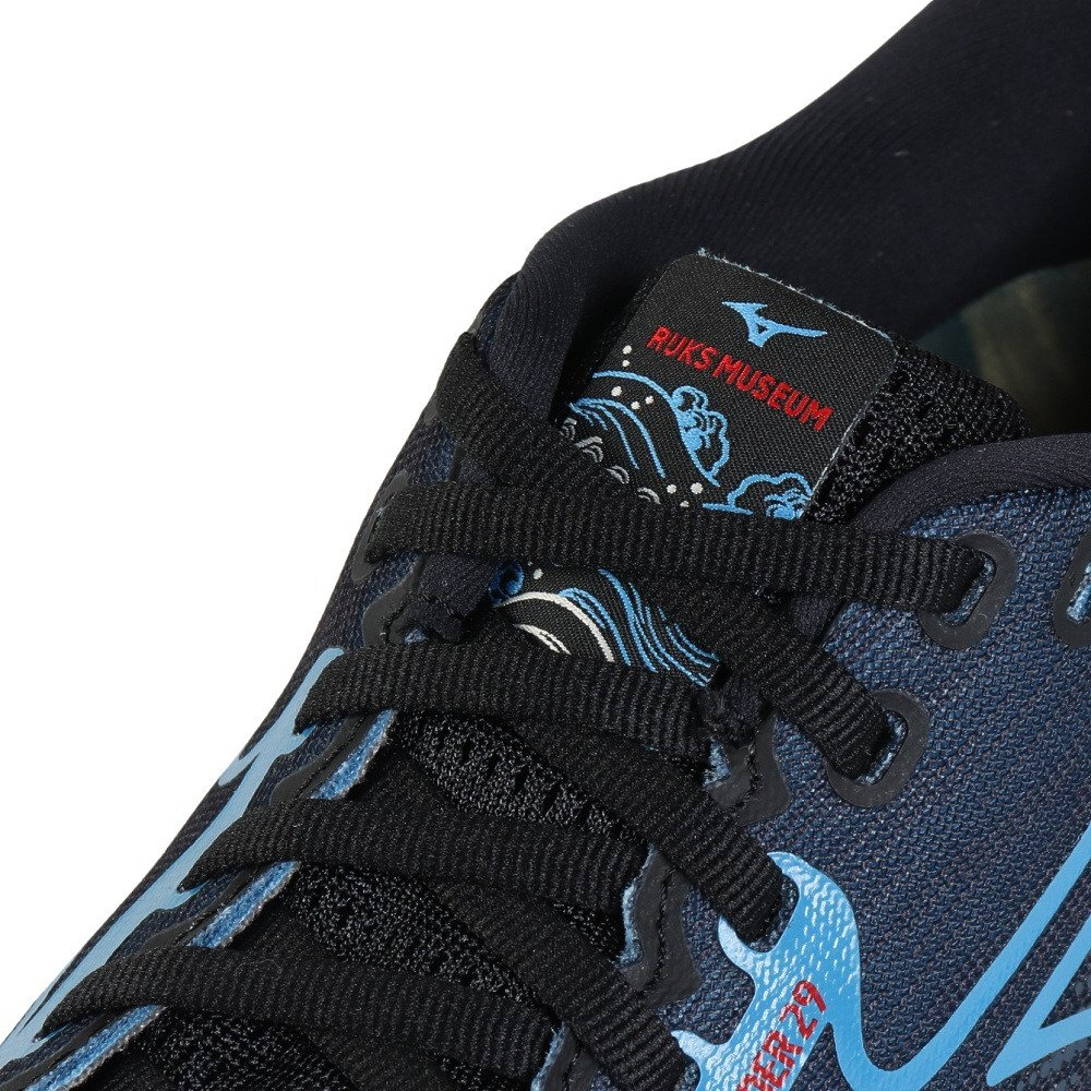 Mizuno Wave Rider 29 Amsterdam Running Blue Black J1GC256201 Men's