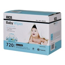 RICO Baby Wipes No Fragrance Added 720 Count Soft Gentle Sensitive Skin New