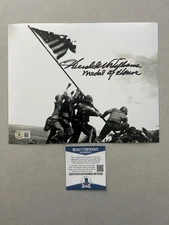 Hershel Williams autographed signed 8x10 photo Beckett BAS COA Iwo Jima MOH USA