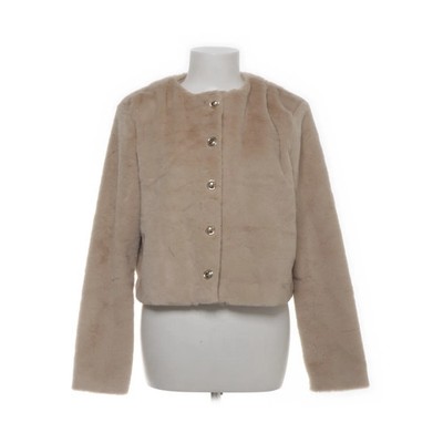 H&M, Jacke, Damen, Größe: M, Kurz und kastig , Beige, Polyester, Einfarbig #MTO