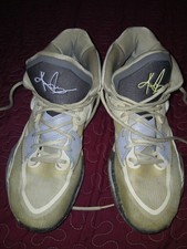 Nike Kyrie High Top Basketball Sneakers Beige Gray Yellow Lace Up Men's