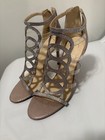 Jessica Simpson Women’s Taupe Rhinestone Strappy Open Toe Stiletto Heel 10 — photo 2