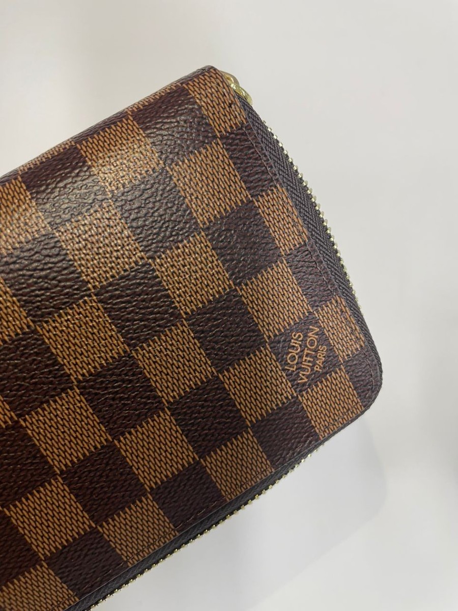 Louis Vuitton Damier Ebene Zippy Zip Around Long Wallet Purse