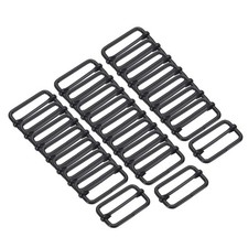 25Pack Slide Buckle 1 1/2" Tri-Glide Slides Adjuster Strap Slider Black