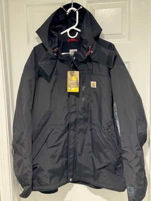 Men's Carhartt   Shoreline Jacket STORM DEFENDER NWT- BLACK 3XL MSRP $160