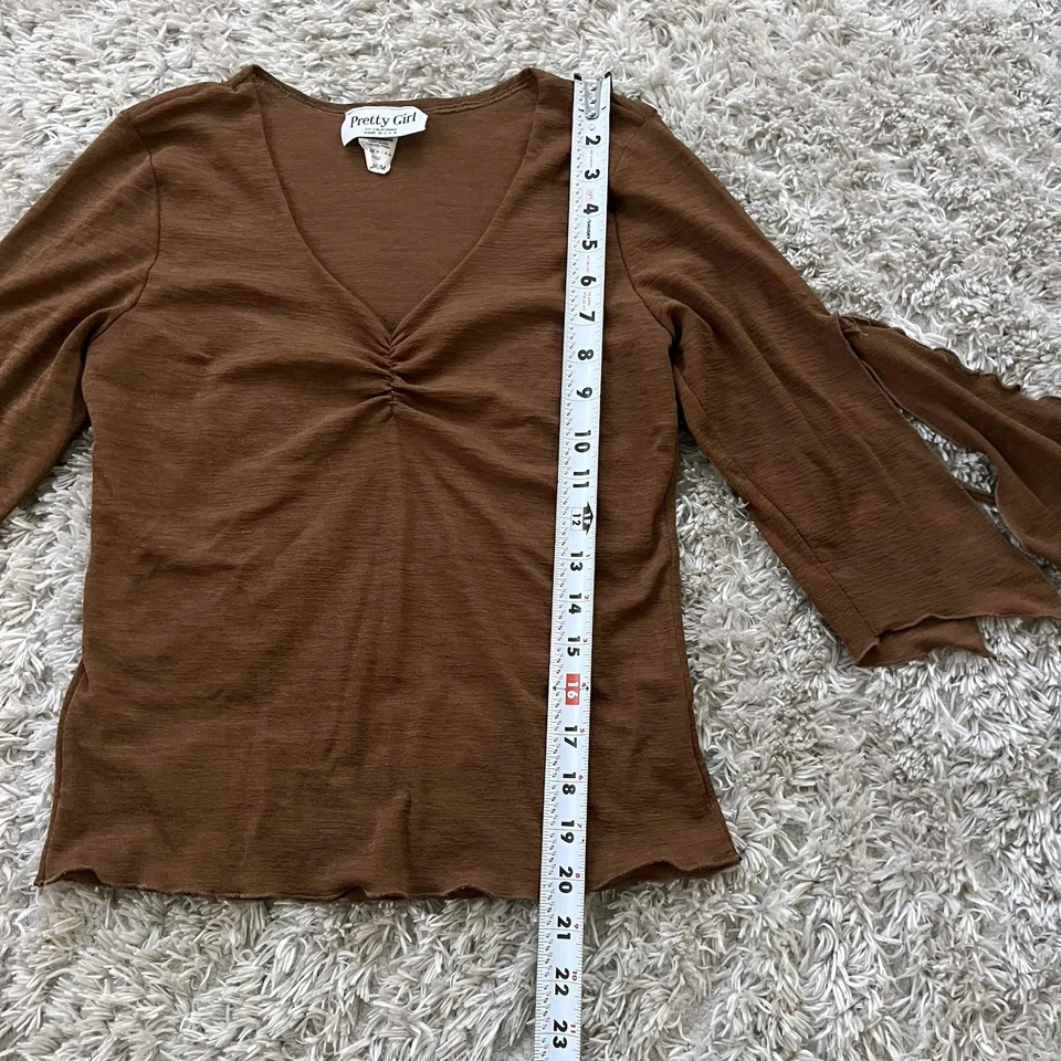 Top Babydoll Vintage Y2K Talla MEDIANO Malla Transparente Campana Capricho EE. UU. Niña Bonita Foto 4 de 4