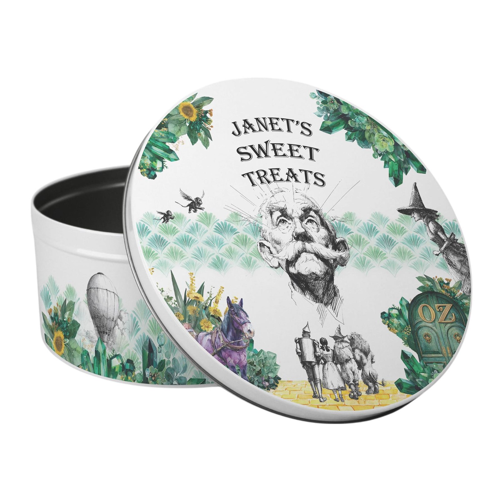 Personalised Wizard of Oz Tales Large Cake Tin - Themed Homeware Baking Gifts