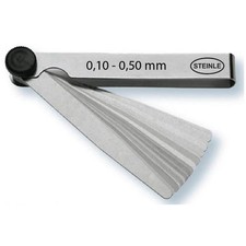 STEINLE F&uuml;hlerlehre 21 Blatt 0.10 - 0.50 mm Abstands Lehre Ventillehre F&uuml;hllehre