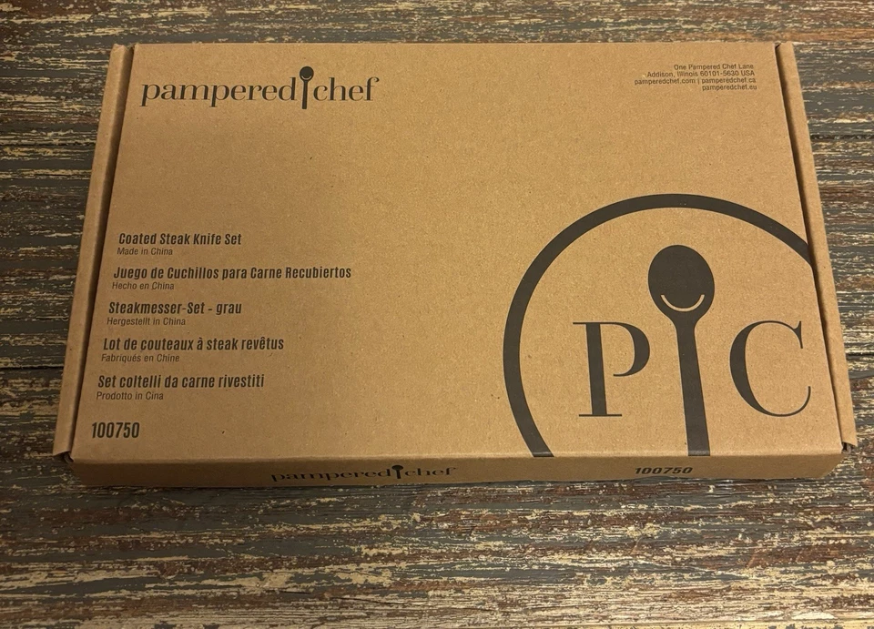 Pampered Chef COATED KNIFE SET OF 6 Kitchen Tools  Dishwasher-safe NIB - Image 2 of 2