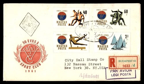 Mayfairstamps Hungary FDC 1961 Sports Club Combo Reg Budapest First Day Cover aa