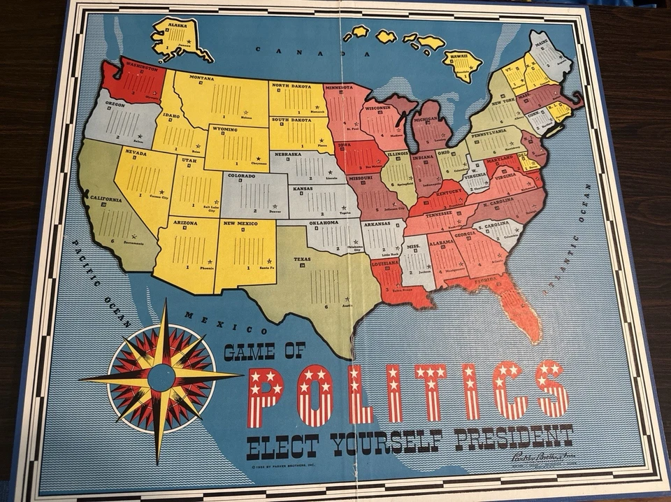 Politics Board Game 1959 Parker Brothers – Complete Vintage Elect President - Image 2 of 3