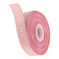 1 Inch Wide Love You Satin Ribbon 50 Yard Pink Ribbons for Bouquet Valentine ...