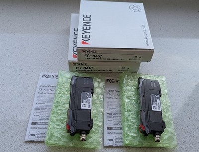 KEYENCE - 2x FS-N41C Sensor Lichtleiterverstärker Fiber optic 009N41C  OVP