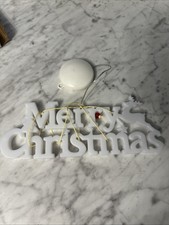 Illuminated 11" Merry Christmas Sign for Indoor/Outdoor Holiday Decor