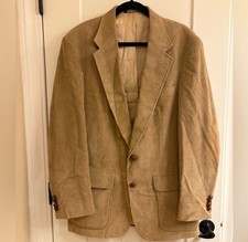 Men s Vintage Lands End Tan Corduroy Tailored Blazer