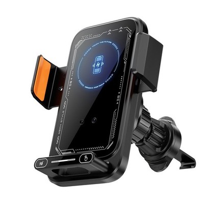 One Touch Rotating Wireless Car Charger Air Vent Mount Phone Holder Fast Charger