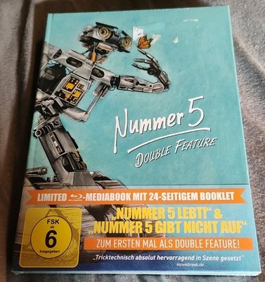 Nummer 5 Double Feature, Nummer 5 lebt+Nummer 5 gibt nicht auf,Blu-Ray Mediabook