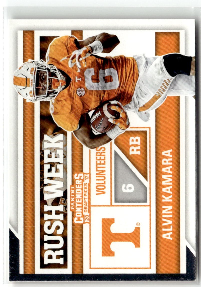 2017 Panini Contenders Draft Picks #4 Alvin Kamara Rush Week
