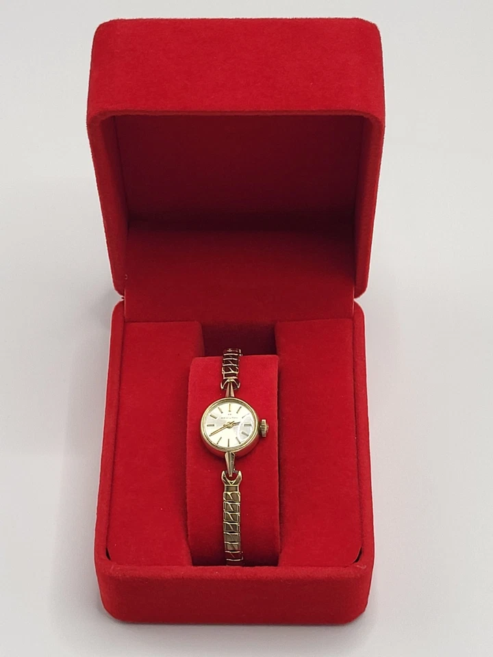 [N. ESTADO PERFEITO] Relógio Hamilton Suíço Vento Manual 10K BANHADO A OURO Moldura Modelo 828677 - Imagem 3 de 4