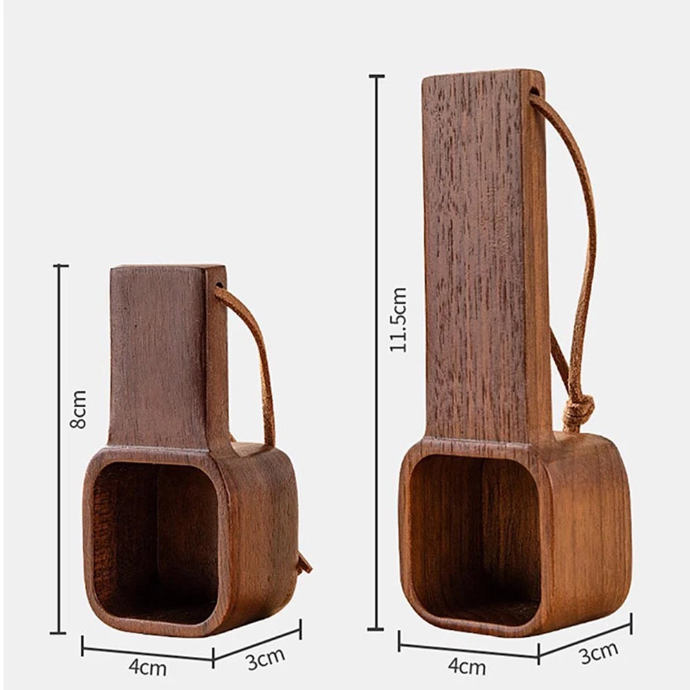 Premium Walnut Wooden Coffee Scoop 3.15in/4.53in(Large) for Tea/Flour/Seasoning